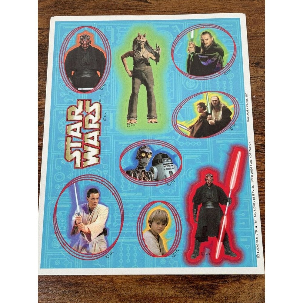 Vintage Hallmark Stickers (Lot 2) Sheets Star Wars‎
